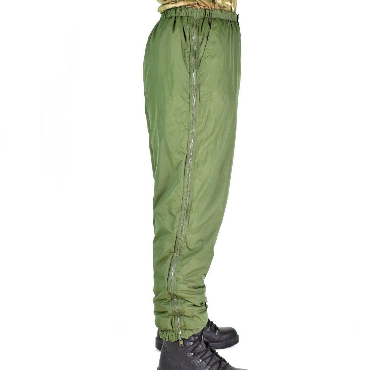 Pantalones reversibles del ejército británico pantalones de clima frío de color verde frío térmico