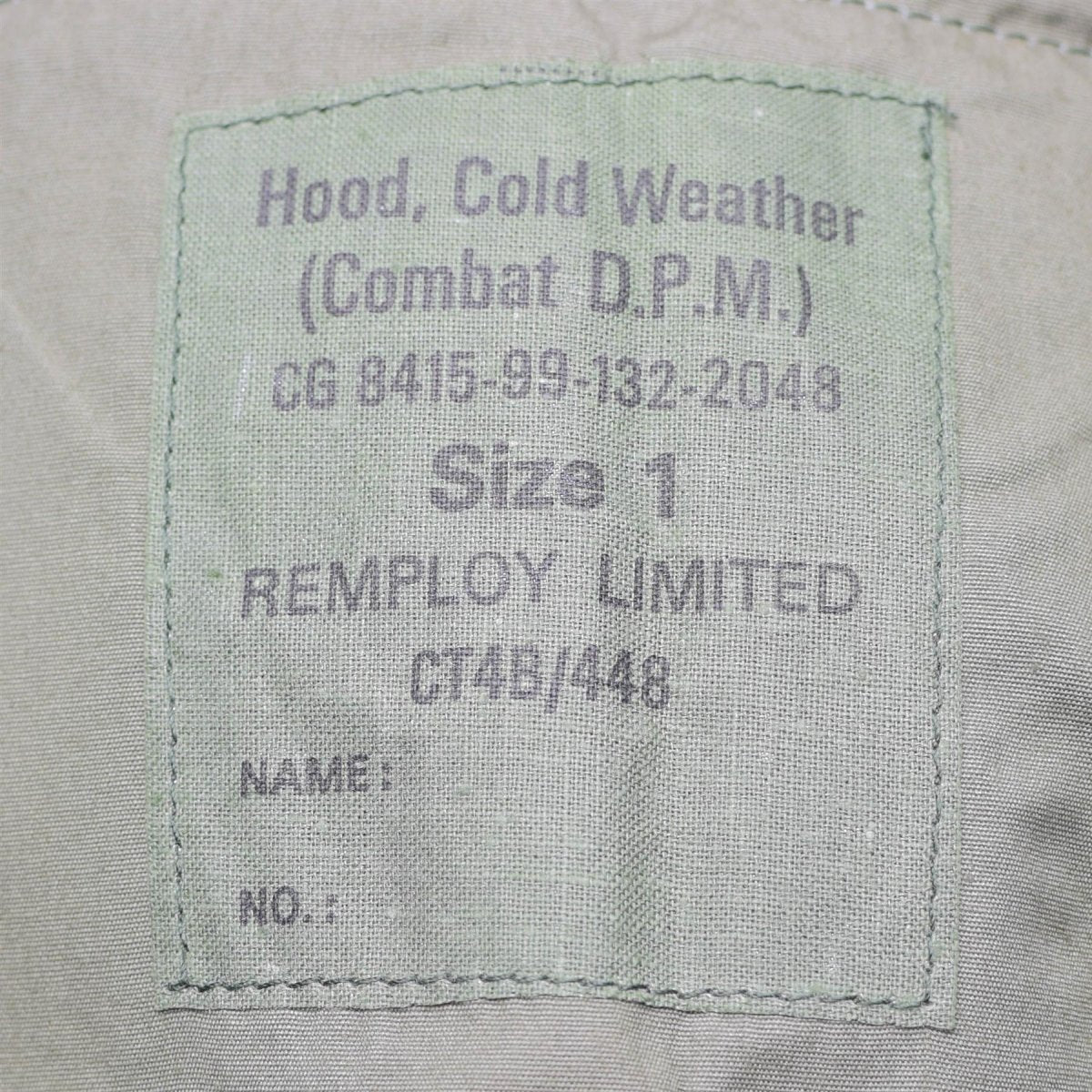 Caperino de clima frío británico DPM Táctica táctica de camuflaje de invierno táctico nuevo