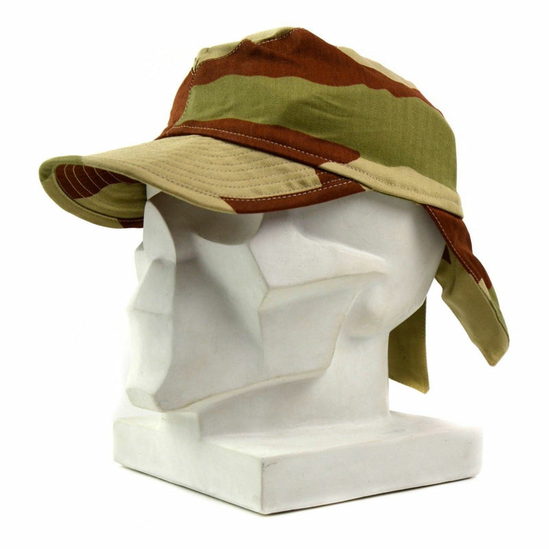 Genuino francés del ejército francés de la francia gorra tragalina sombrero de cola de tragamonera camuflaje con colgajo de cuello