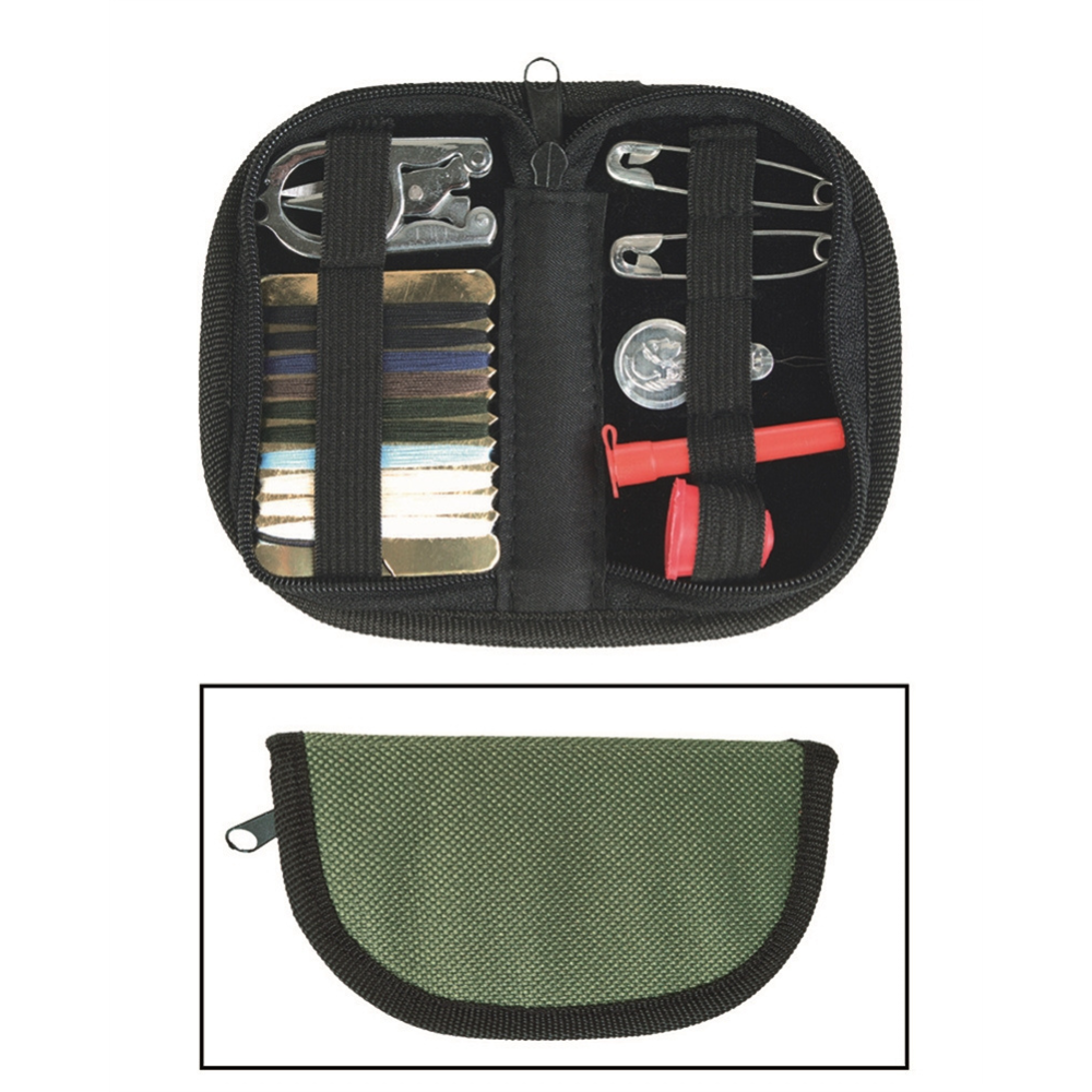 Mil-Tec Kit de costura Bolsa Viaje Camping Reparación Supervivencia Set Oliva Darb