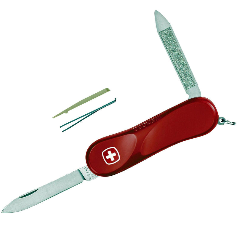 Wenger Evolution 80 Compact Pleging Smannife suizo hecho de acero inoxidable nuevo