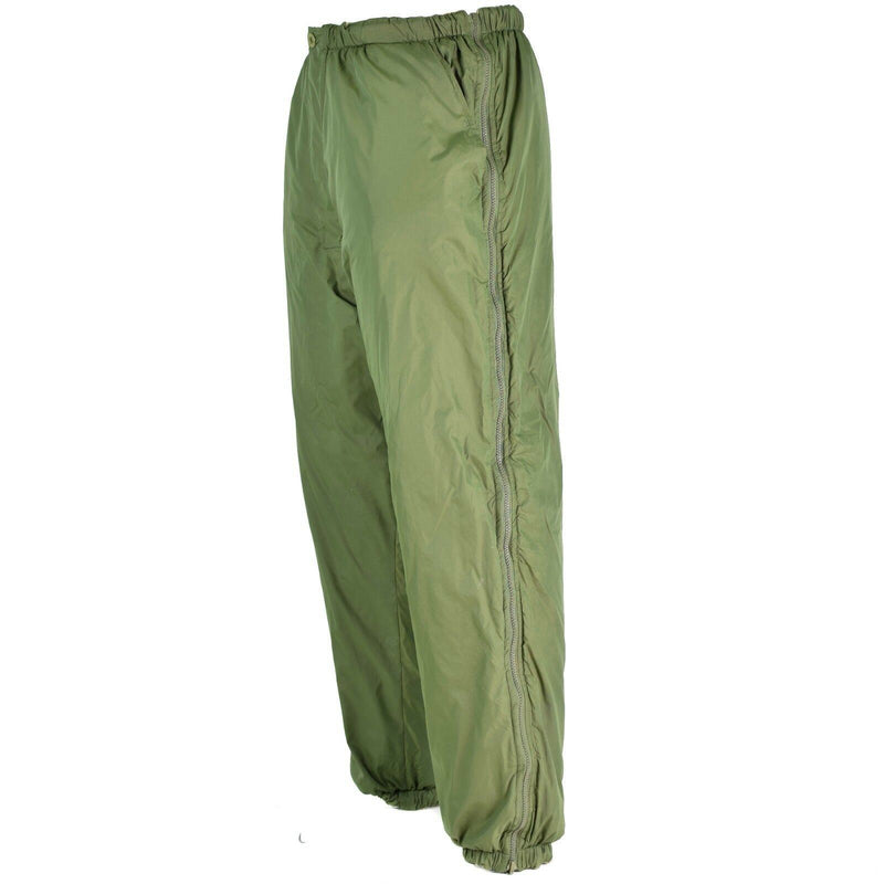 Pantalones reversibles del ejército británico pantalones de clima frío de color verde frío térmico