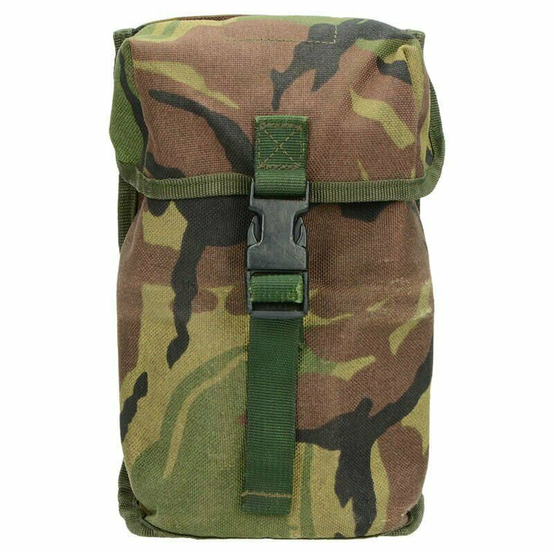 Cantina del ejército holandés genuino W Pouch y Copa de acero inoxidable Tapa Tapa DPM CAMO MOLLE