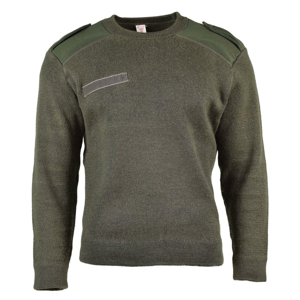 Suéter genuino del ejército francés Olive Commando Militares Militares Reducir Neck New