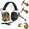 EARMOR M32X PLUS Protector Auditivo Electrónico Adaptadores de Riel ARC Marrón Coyote