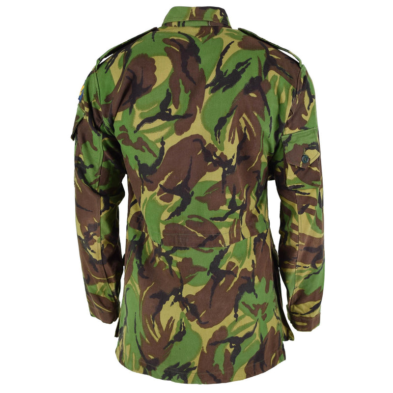 Chaqueta del ejército británico original BDU Combate Smock CELIMO COLLO CON ESCROBA MILITAR