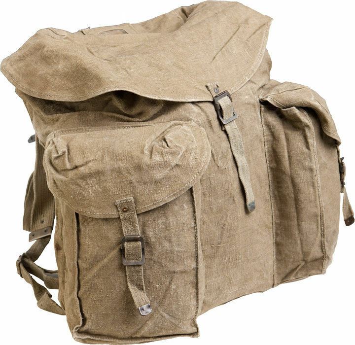 Original del ejército italiano Vintage Rucksack Mountain Big Canvas Bag XL Tamaño