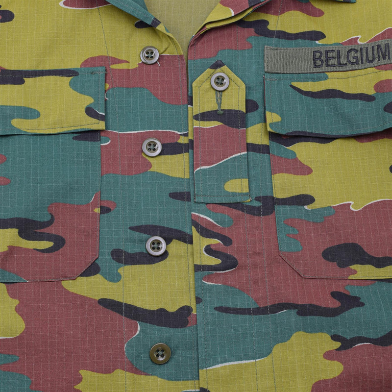 Camisas de combate de campo del ejército belga original ripstop bdu jigsaw trops chaqueta nueva