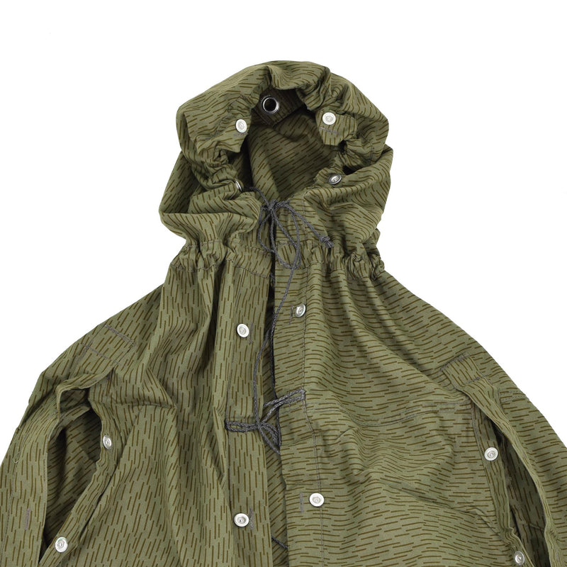 Alemania Oriental original NVA Refugio Half Rain Drap Patrón de Strichtarn Surplus New