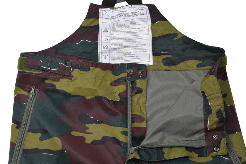 Pantalones impermeables militares belgas originales camuflaje de camuflaje seyntex pantalones de lluvia