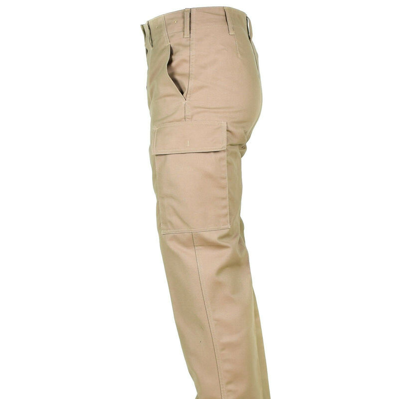El verdadero ejército alemán emite pantalones de piel de piel de campo combate de pantalones bw caki nuevos