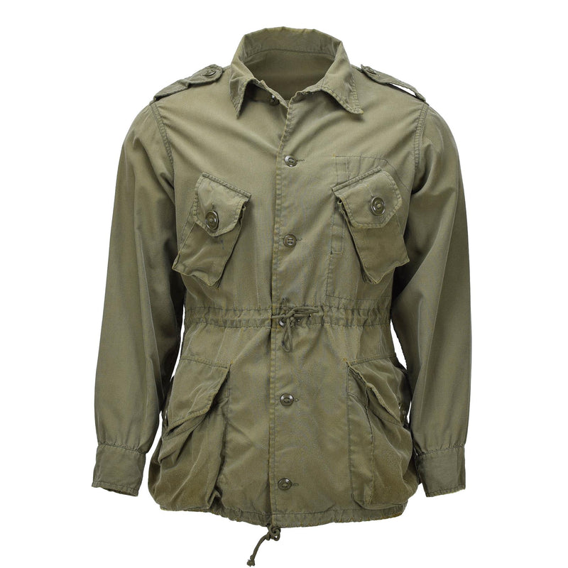 Chaqueta de campo original del ejército canadiense Algodón Excedente militar Verde oliva
