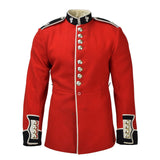 Auténtica chaqueta del ejército británico, uniforme, túnica, vestido rojo, guardias escarlata, caballería