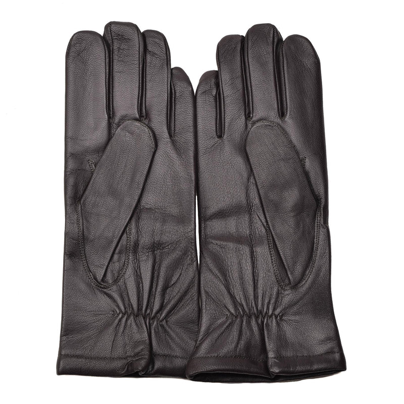 Guantes de cuero de color marrón frío y cálido del ejército checo original