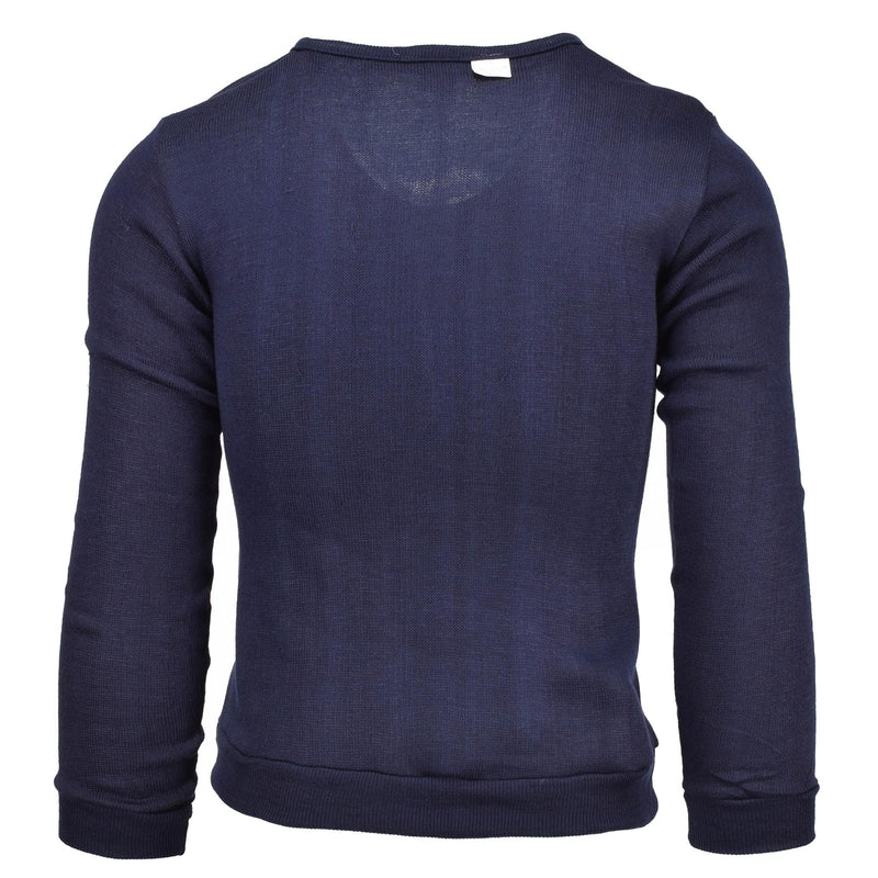 Genuina Escuela Militar francesa Blue Jersey Army Sweinshirt en V.