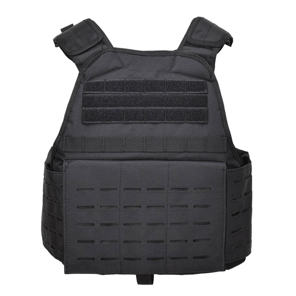 Mil-tec láser cortado portador de combate táctico chaleco militar Molle compactable negro