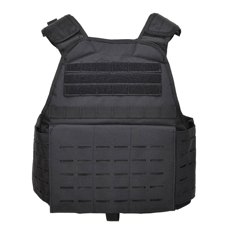Mil-tec láser cortado portador de combate táctico chaleco militar Molle compactable negro