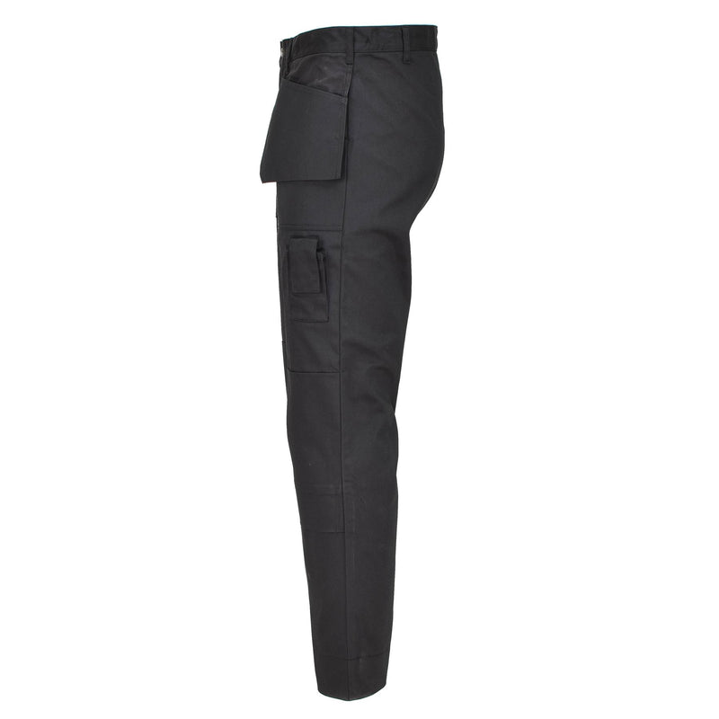 Trabajo militar belga original pantalones de carga duraderos rodillas reforzadas negras nuevas