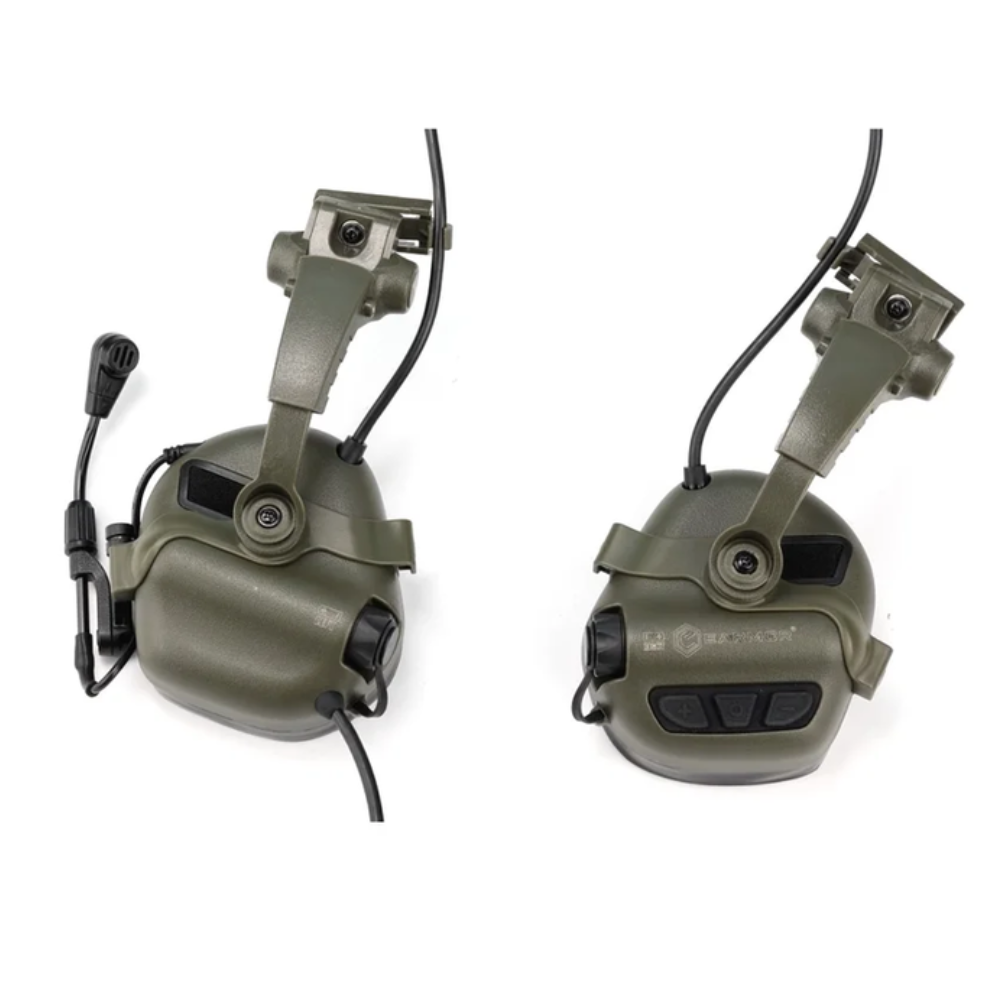 EARMOR M16A ARC Adaptador de riel para casco Serie PLUS Protector auditivo Coyote Brown