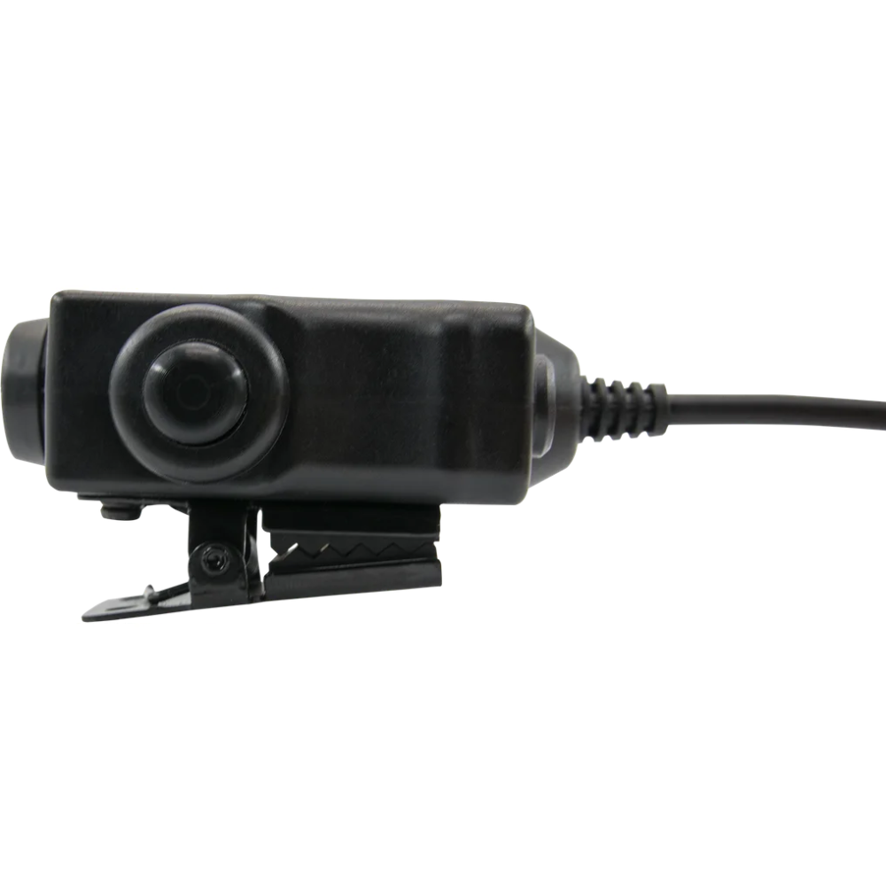 EARMOR M51 Adaptador de comunicación PTT Kenwood Conector de radio de 2 pines Negro