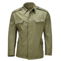 Chaqueta de trabajo original del ejército rumano Abrigo de campo militar con botones en la parte delantera Oliva