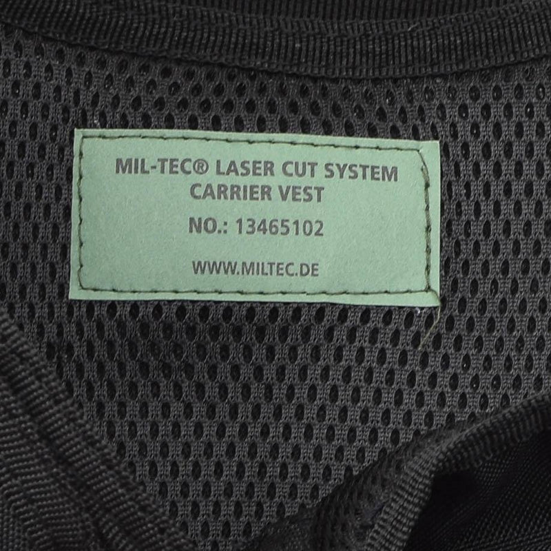 Mil-tec láser cortado portador de combate táctico chaleco militar Molle compactable negro