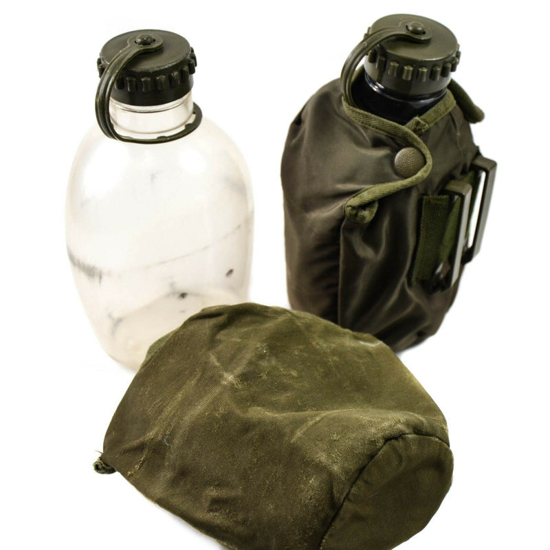 Ejército austriaco original bebiendo frasco botella de agua de la cantina militar