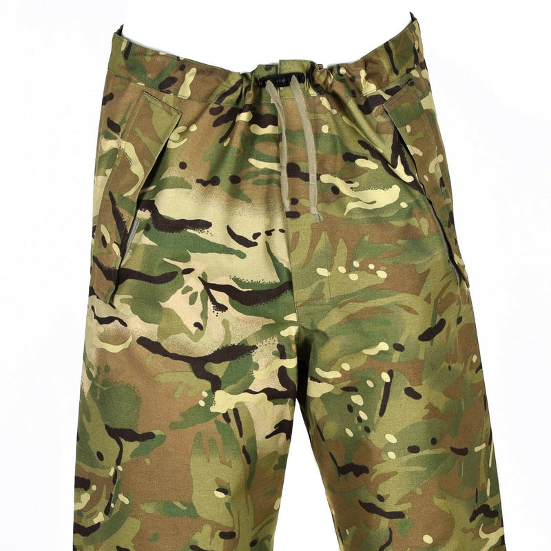 Genuino del ejército británico Combate MVP MVP MTP Pantalones de lluvia de camuflaje Goretex impermeable