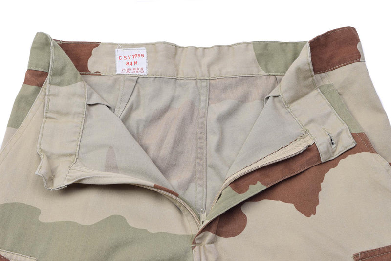 Pantalones militares franceses originales F2 Pantalones de camuflaje del desierto F2 Riberías de BDU del ejército reforzado