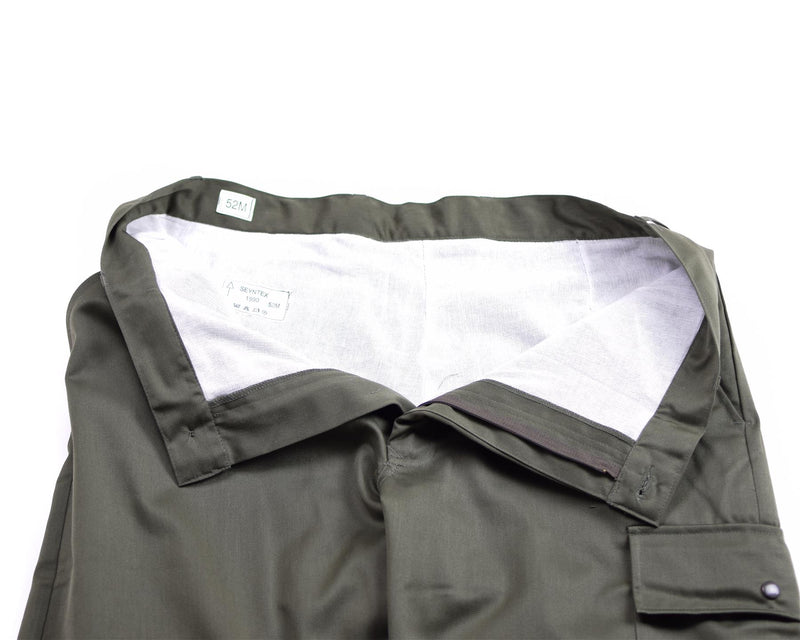 Genuine Belgian army service trousers O.D Olive military lined pants NEW - GoMilitar