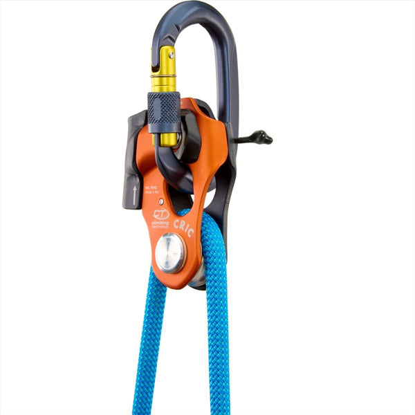 Tecnología de escalada CRIC Progress Capture Polea de aluminio Acero inoxidable Orange
