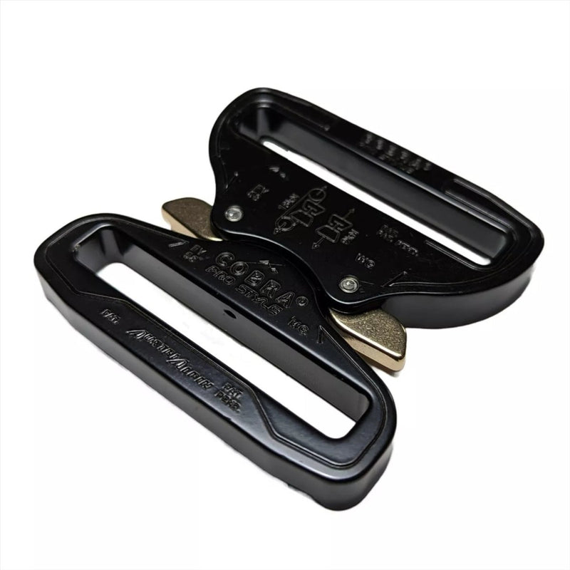 Hebilla de cinturón de estilo Cobra Pro 58 mm Liberación rápida de aluminio de servicio pesado Negro