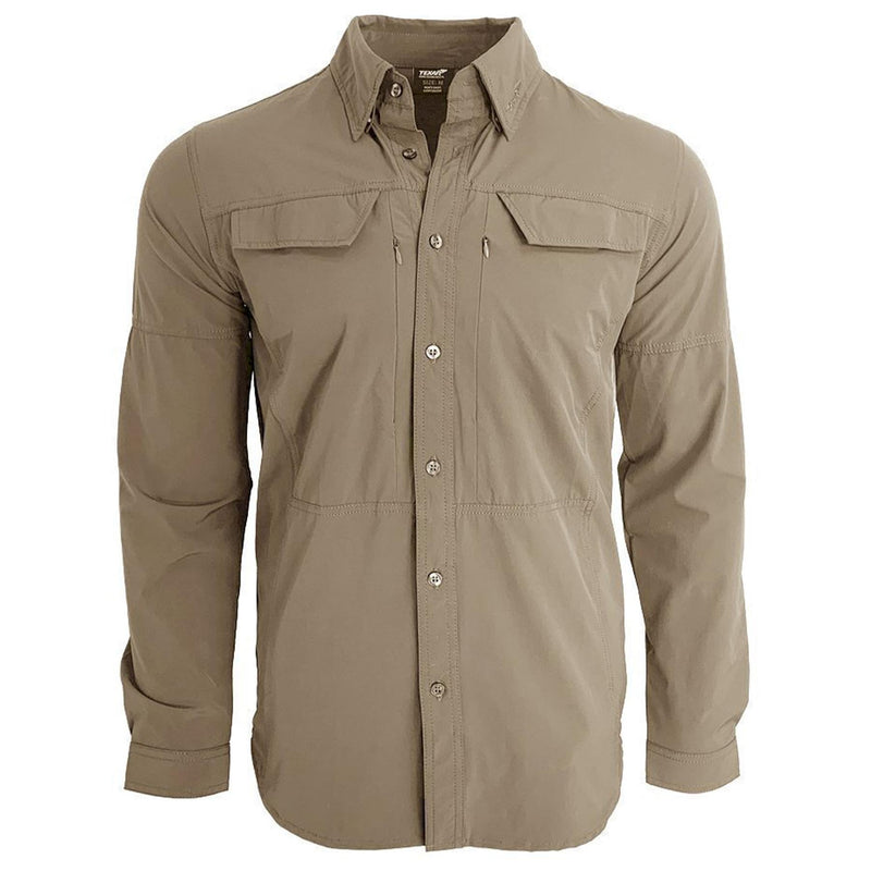 Camisa militar de manga larga de Texar Fit Slim Garming Classic Camisetas del ejército