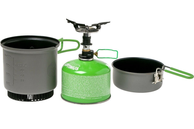 Optimus Crux Weekender He Cook System Stufing Camping Senderismo de senderismo Burner de quemadores