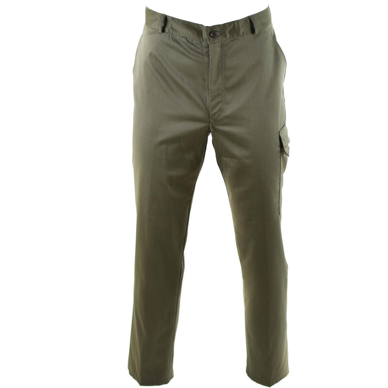 Genuine Belgian army service trousers O.D Olive military lined pants NEW - GoMilitar