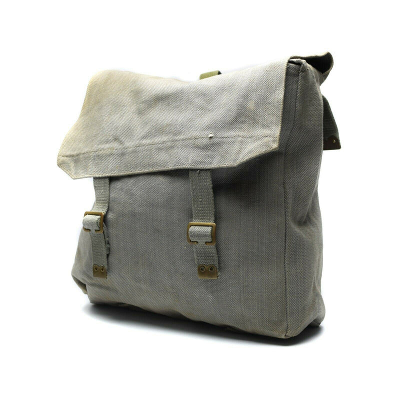 Ejército británico original M37 Haversack Canvas Pack Gris Bolso lateral grande