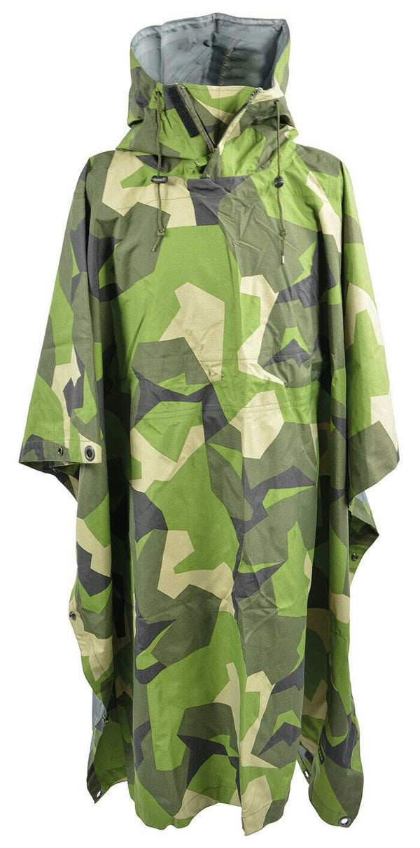 Ale-Tex 3 capas Estilo del ejército Rain impermeable Poncho Cape PTF Membrana M90 Camo