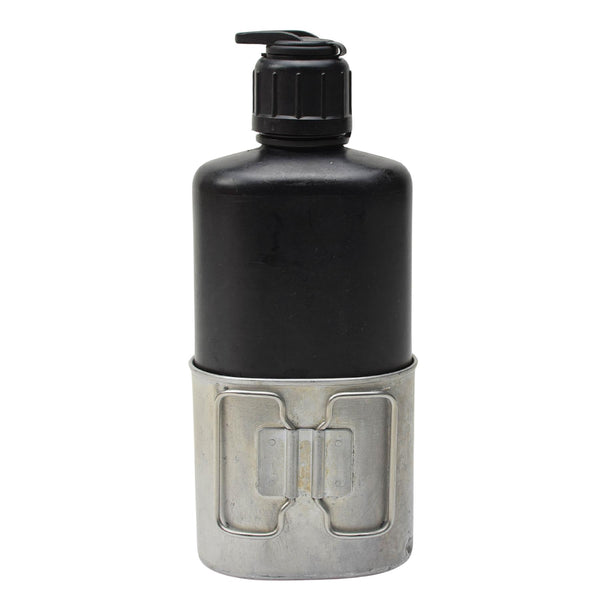 Frasco de bebidas del ejército suizo Switzerland Botella de agua Military Cantaen & Copa M84