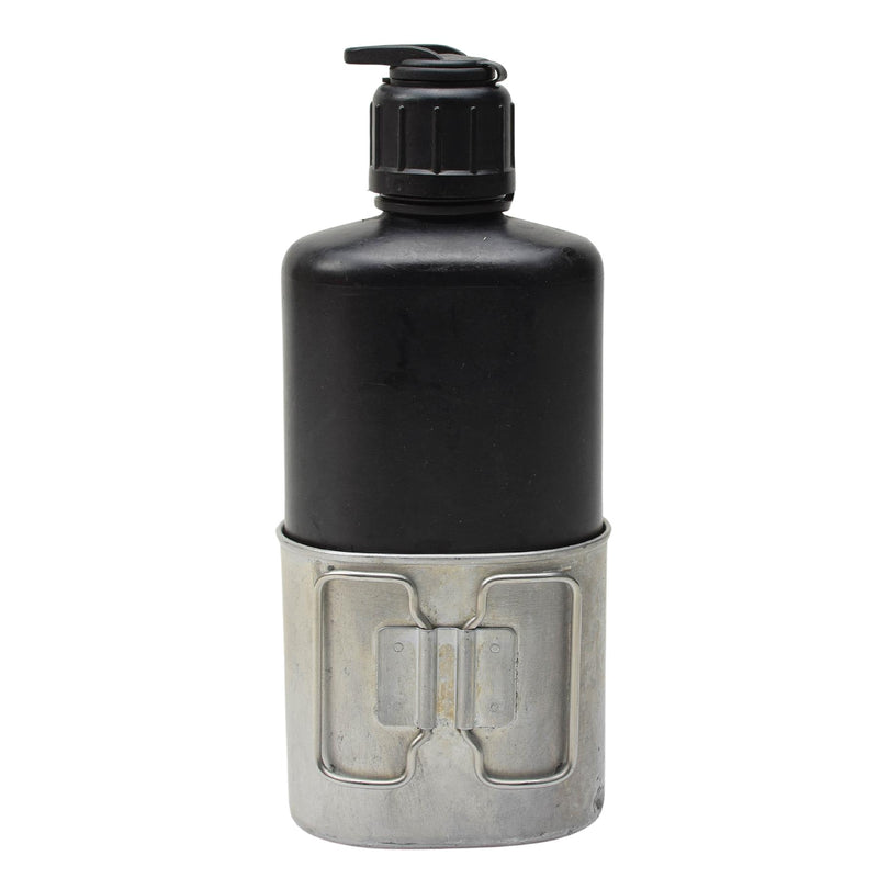 Frasco de bebidas del ejército suizo Switzerland Botella de agua Military Cantaen & Copa M84