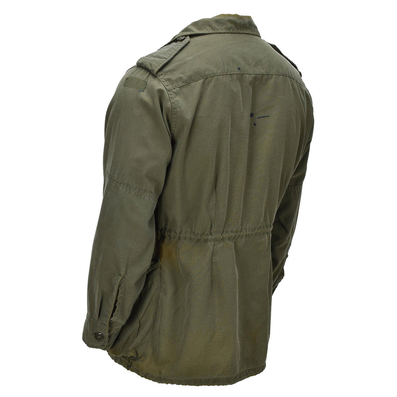 Chaqueta de campo original del ejército canadiense Algodón Excedente militar Verde oliva