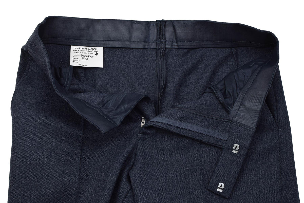 Pantalones de vestir militares británicos originales, excedente formal de polilana, azul