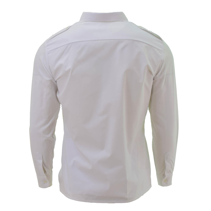 Camisas originales de vestimenta de vestir formal azul marina francesa blanca
