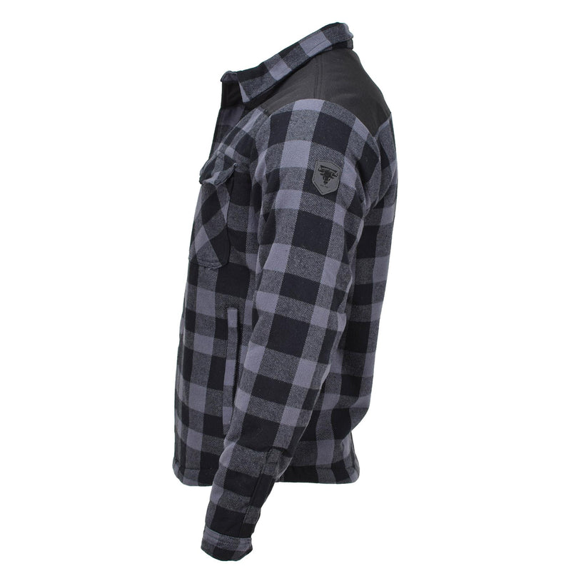 MIL-TEC Alemania Militar Lumberjack Chaqueta a cuadros A cuadrosos Black Grey Nuevo