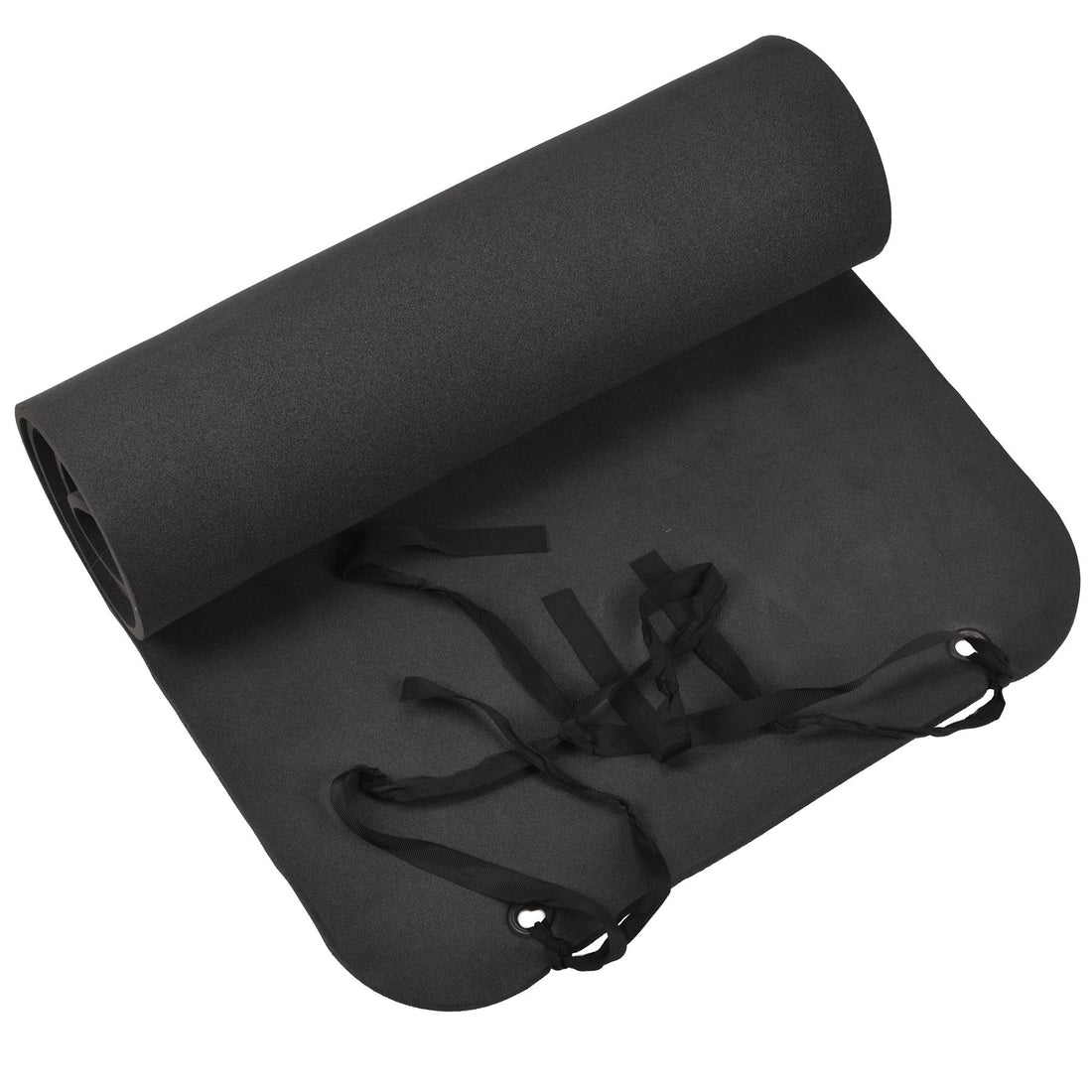 Colchoneta para dormir de espuma militar alemana original, enrollable, para acampar, senderismo, gris, negro
