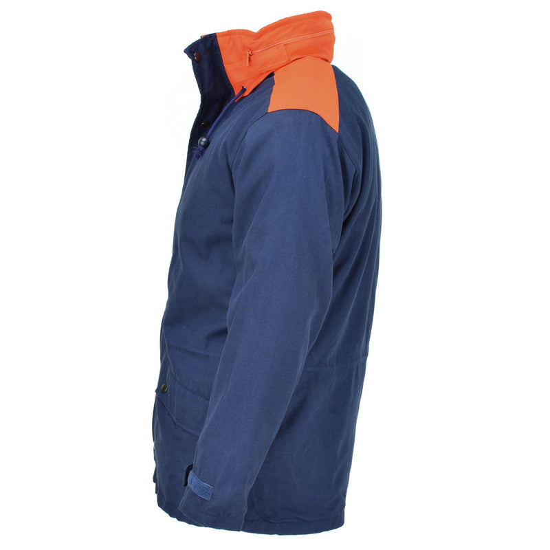 Chaqueta parka de parka marina italiana italiana con capucha Vintage impermeable nuevo