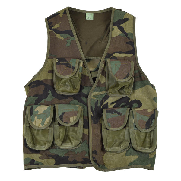 Chaleco táctico original de la OTAN bosque camuflaje múltiples bolsillos de campo ejército nuevo