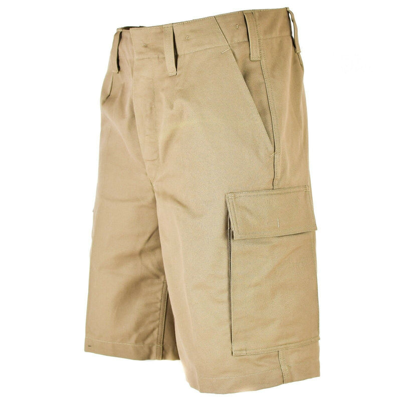Ejército alemán genuino emitido pantalones cortos de piel de moles de carga duradera verano caqui beige nuevo