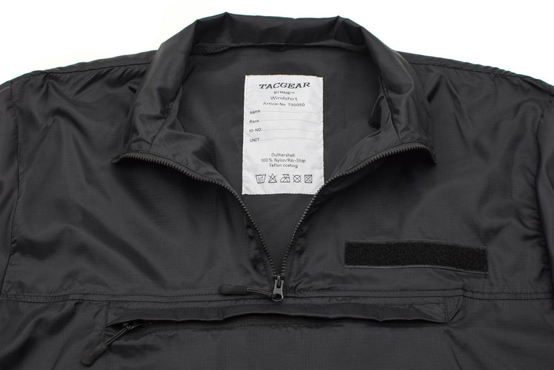 Camisa de viento de la marca Tacgear Camping Black Camping senderismo al aire libre Ripstop Smock