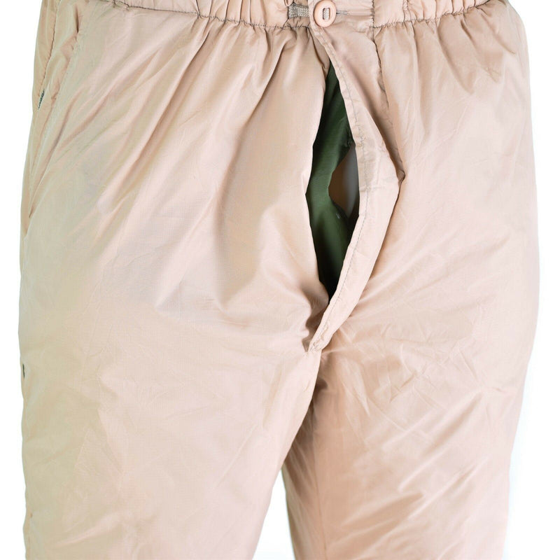 Pantalones reversibles del ejército británico pantalones de clima frío de color verde frío térmico