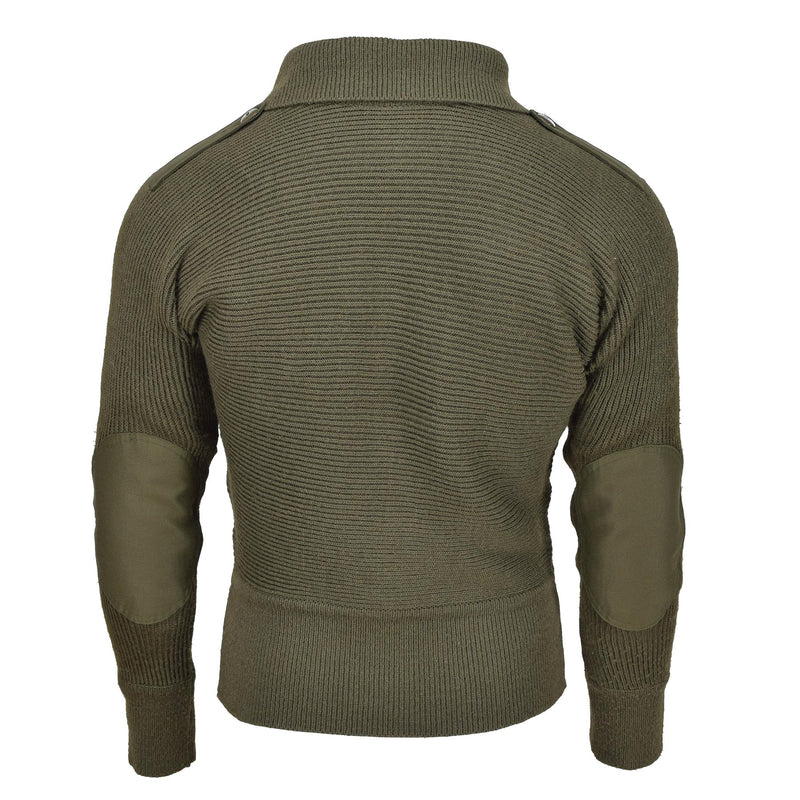 Pármaco alpino militar austriaco original suéter de punto reforzado transpirable
